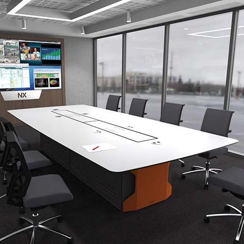 Evo - Table de gestion de crises avec écrans escamotables