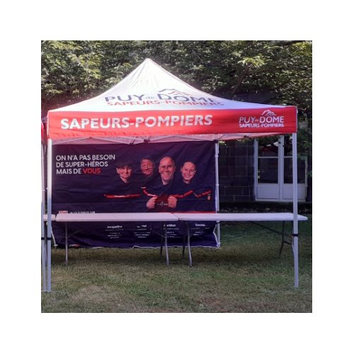 BARNUM PLIANT avec marquage (3mx3m) (3mx4,5m) ou (3mx6m)