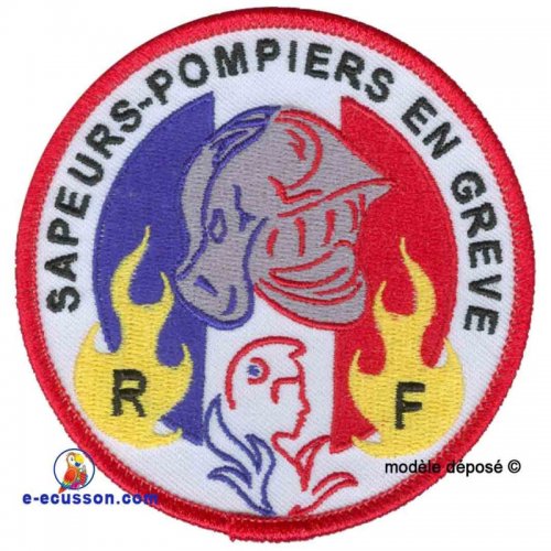 Écusson brodé Sapeurs-Pompiers en grève