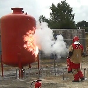 Intervention sur feux d'hydrogène