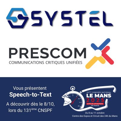 Découvrez Speech-to-Text sur le 131e CNSPF, du 8 au 11 octobre.