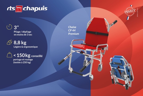 Chaise portoir CP 44 Premium : 8,8 kg et un déploiement en 3 secondes