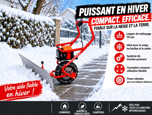 Déneigement des casernes : déblayez vos accès sans effort avec notre lame électrique
