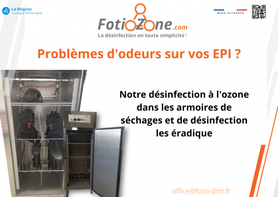 🌬️ Éliminez durablement les odeurs et assainissez vos EPI avec Fotiozone