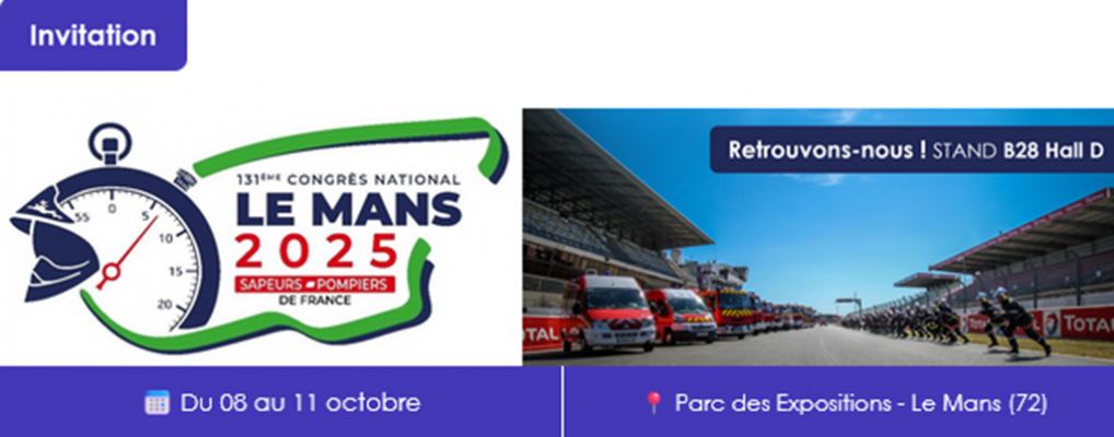 Et si on se rencontrait au 131ème Congrès National des Sapeurs-Pompiers ? 