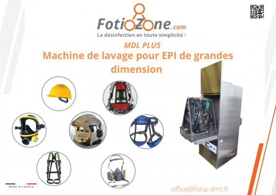🧼 MDL PLUS – Machine de lavage pour EPI de grandes dimensions