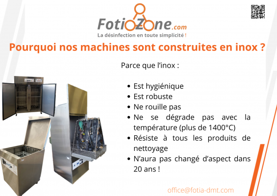 Pourquoi Fotiozone a-t-il fait le choix de fabriquer ses machines en INOX ?