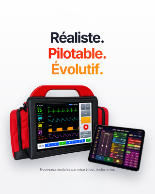 Simulateur de moniteur patient, ECG et scope de simulation médicale avec interface autorisée SCHILLER 