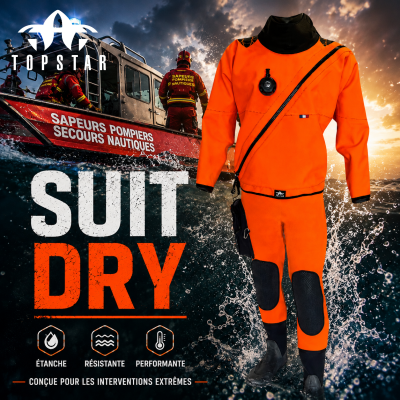 SUIT DRY TOPSTAR OPS Rescue la combinaison étanche conçue pour les sapeurs-pompiers