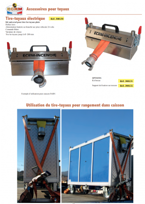 Système électrique de traction pour tuyaux plats