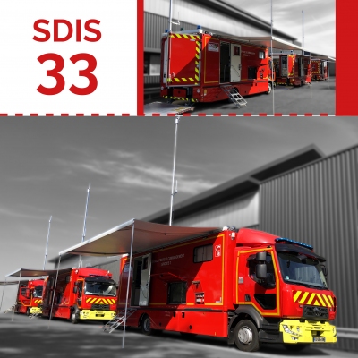 Livraison de 3 nouveaux Postes de Commandements pour le SDIS 33 !