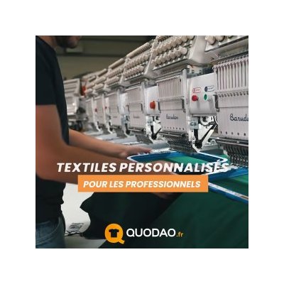 👕 Textile pro certifié bio, 100% personnalisable avec livraison rapide — QUODAO