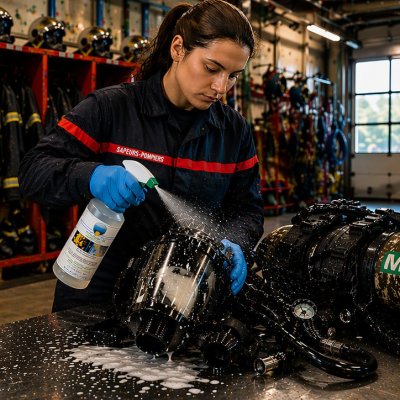 Un désinfectant prêt à l’emploi pour gagner du temps en caserne.
